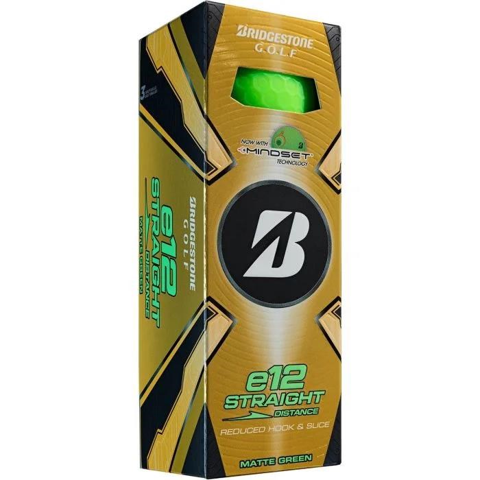 Bridgestone e12 Straight MindSet golfové míčky, zelené