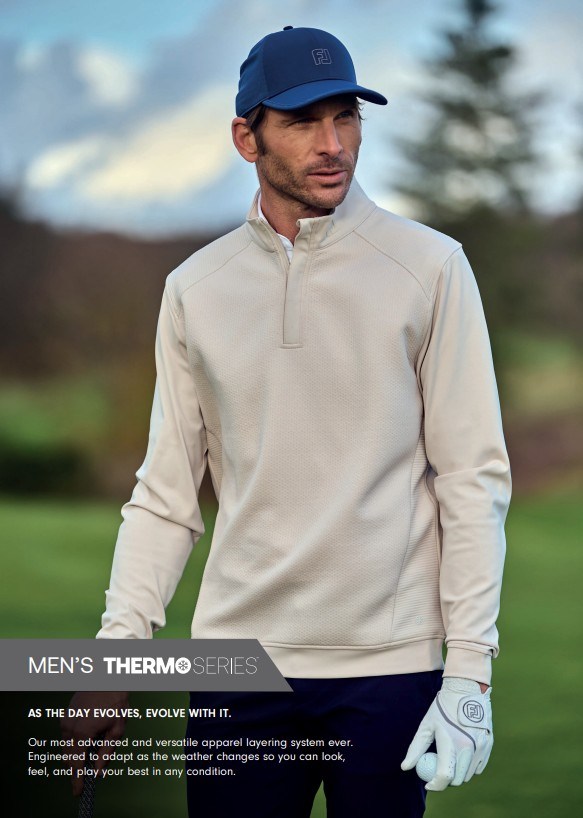 Footjoy ThermoSeries Ottoman Midlayer pánská mikina, stone