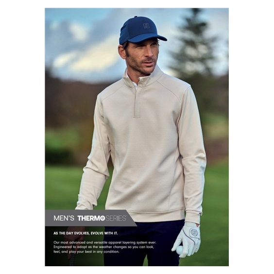 Footjoy ThermoSeries Ottoman Midlayer pánská mikina, stone