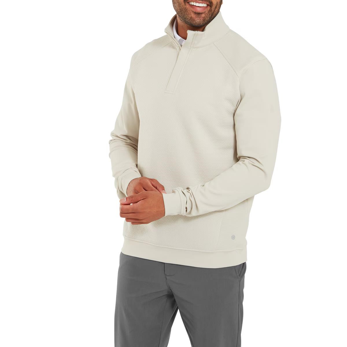 Footjoy ThermoSeries Ottoman Midlayer pánská mikina, stone