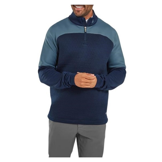 FootJoy ThermoSeries Jacquard Midlayer pánská mikina, navy slate
