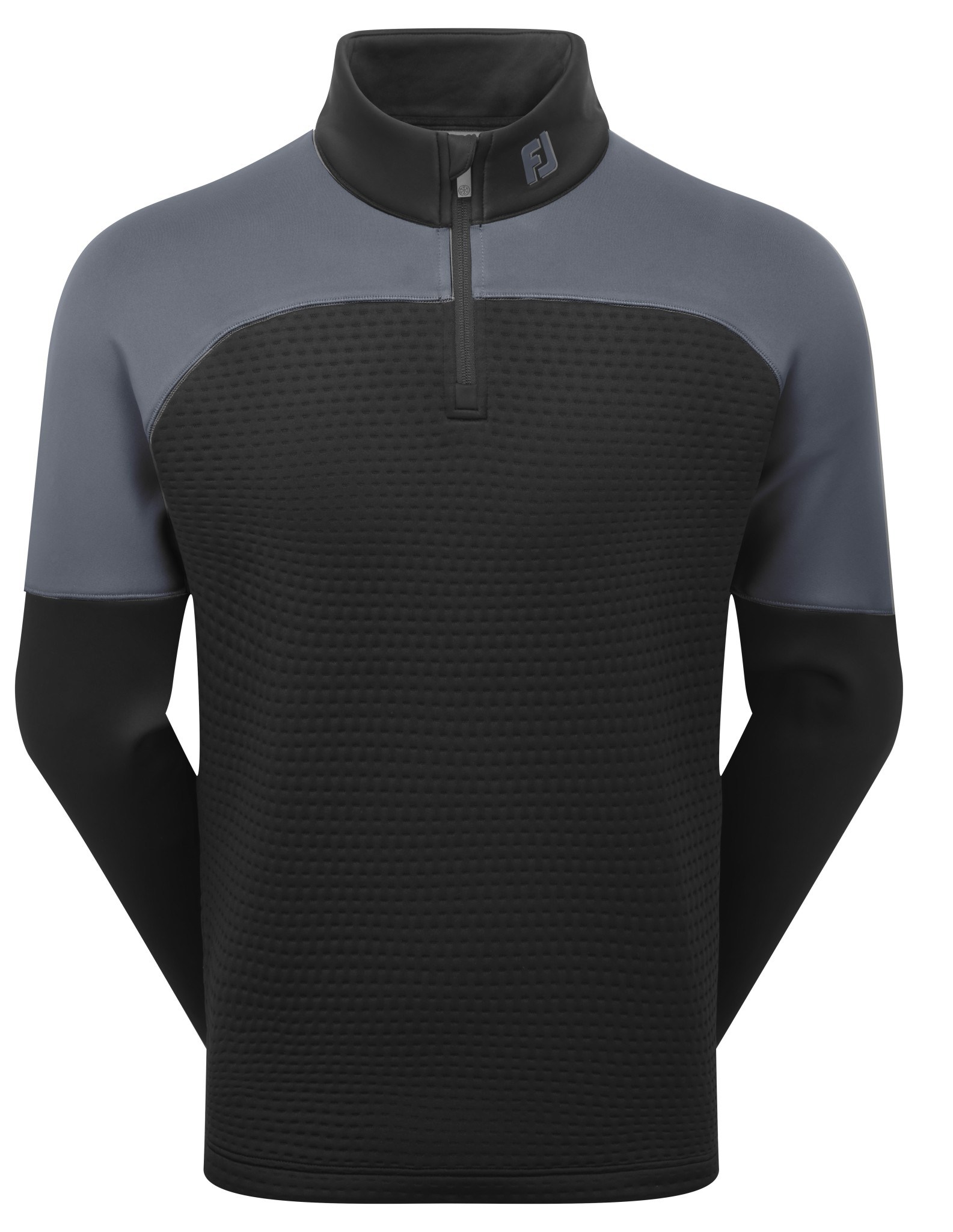 FootJoy ThermoSeries Jacquard Midlayer pánská mikina, černo/šedá