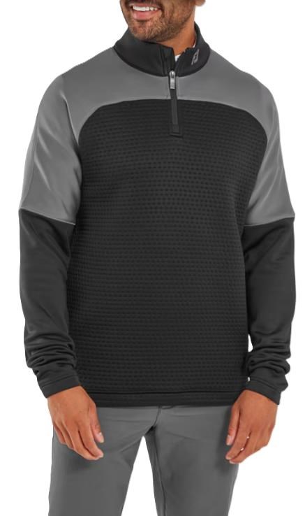 FootJoy ThermoSeries Jacquard Midlayer pánská mikina, černo/šedá