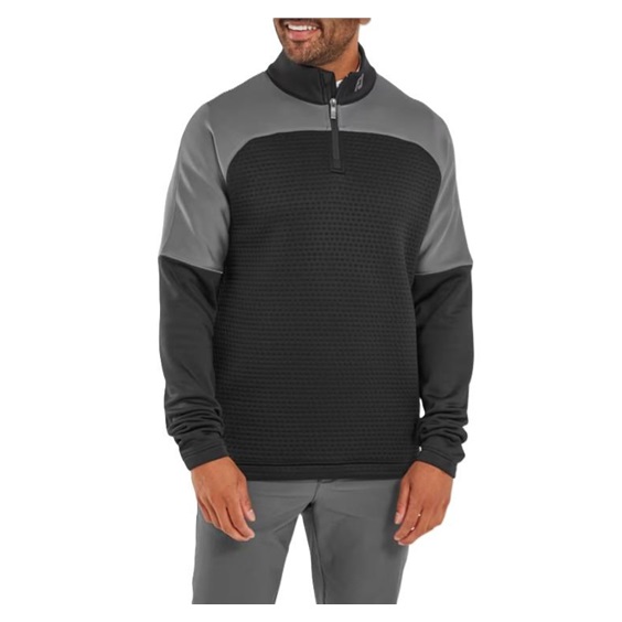 FootJoy ThermoSeries Jacquard Midlayer pánská mikina, černo/šedá