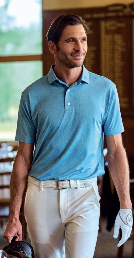 FootJoy Deco Diamond Print pánské polo, modré
