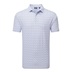 FootJoy Gamer Print Pique pánské polo, white/air blue/tide/magenta