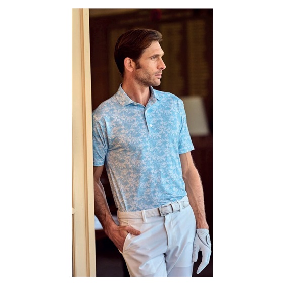 FootJoy GARDEN PRINT pánské polo, air blue