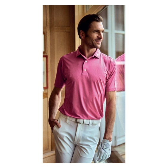 FootJoy ABACUS PRINT pánské polo, magenta