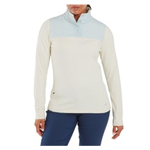 FootJoy ThermoSeries Hybrid Popover dámská mikina, off white/ice blue