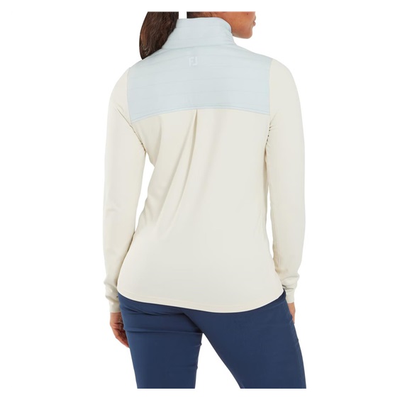 FootJoy ThermoSeries Hybrid Popover dámská mikina, off white/ice blue