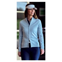 FootJoy Drirelease Full-Zip Lined dámský svetr, ice blue