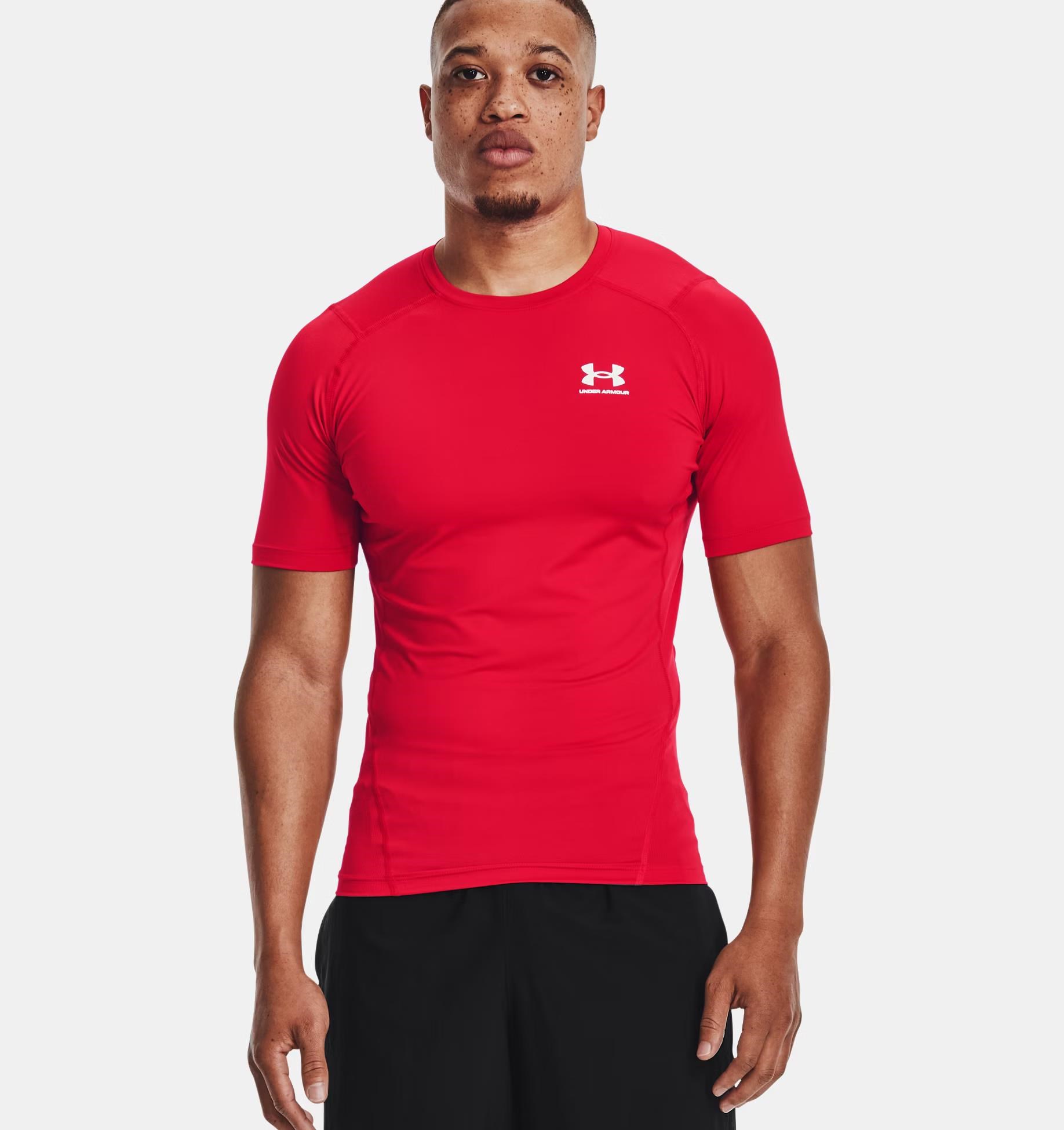 Under Armour HeatGear pánský kompresní top, červený