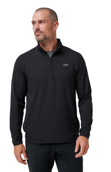 Travis Mathew Wanderlust quater zip pánská bunda, černá