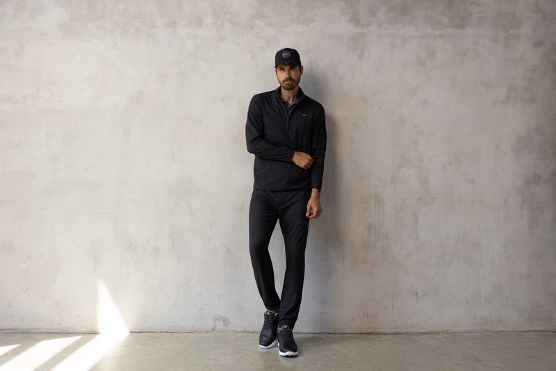 Travis Mathew Wanderlust quater zip pánská bunda, černá