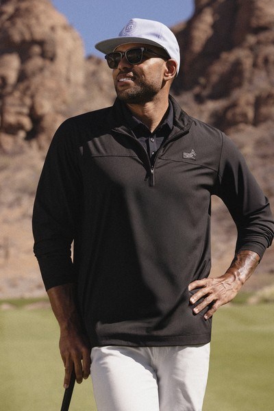 Travis Mathew Wanderlust quater zip pánská bunda, černá