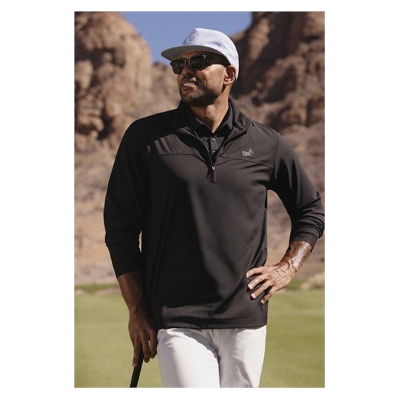 Travis Mathew Wanderlust quater zip pánská bunda, černá