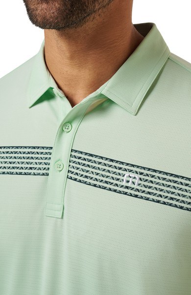 Travis Mathew River Boat pánské polo, aqua foam