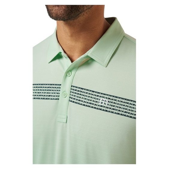 Travis Mathew River Boat pánské polo, aqua foam