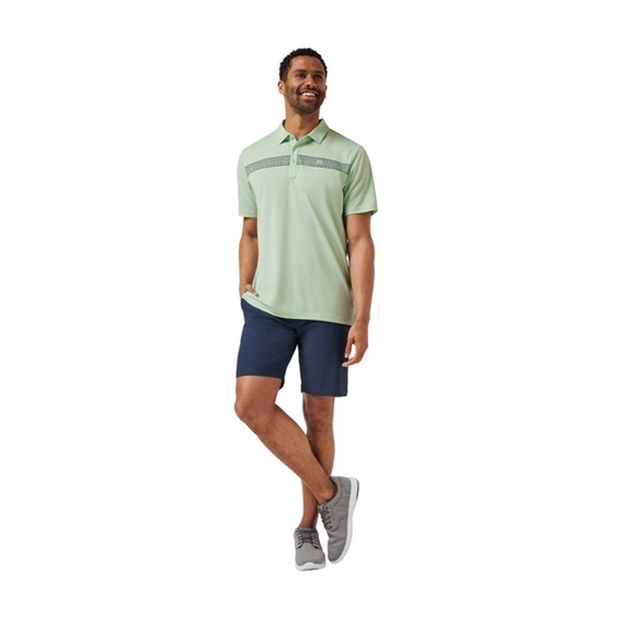 Travis Mathew River Boat pánské polo, aqua foam