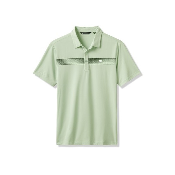 Travis Mathew River Boat pánské polo, aqua foam