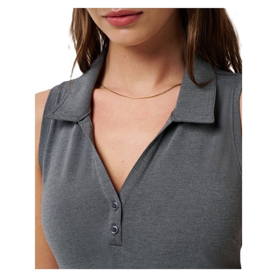Travis Mathew Featherweight Active dámské polo bez rukávů, černé