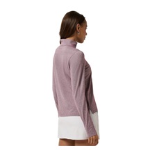 Travis Mathew Featherweightt Active zip long sleeve dámské polo, heather damson