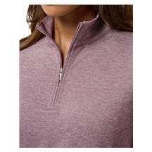 Travis Mathew Featherweightt Active zip long sleeve dámské polo, heather damson