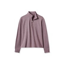 Travis Mathew Featherweightt Active zip long sleeve dámské polo, heather damson