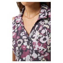 Travis Mathew Featherweight Printed Sleeveless polo bez rukávů, graystone floral multi