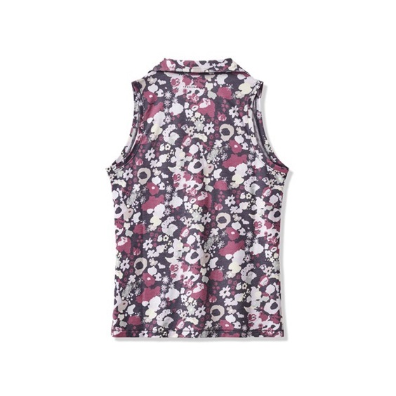 Travis Mathew Featherweight Printed Sleeveless polo bez rukávů, graystone floral multi