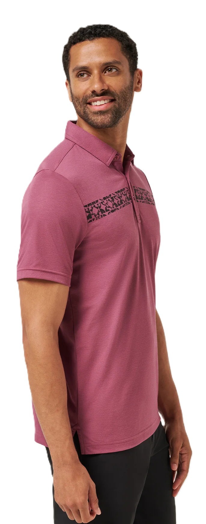 Travis Mathew Bungee Jump pánské polo, damson