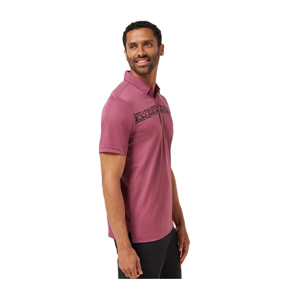 Travis Mathew Bungee Jump pánské polo, damson