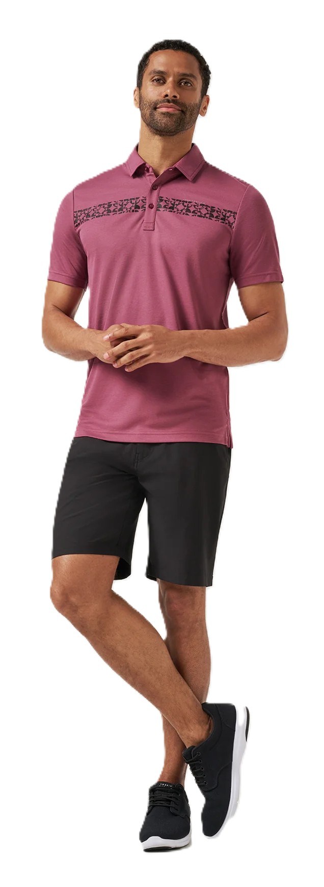 Travis Mathew Bungee Jump pánské polo, damson