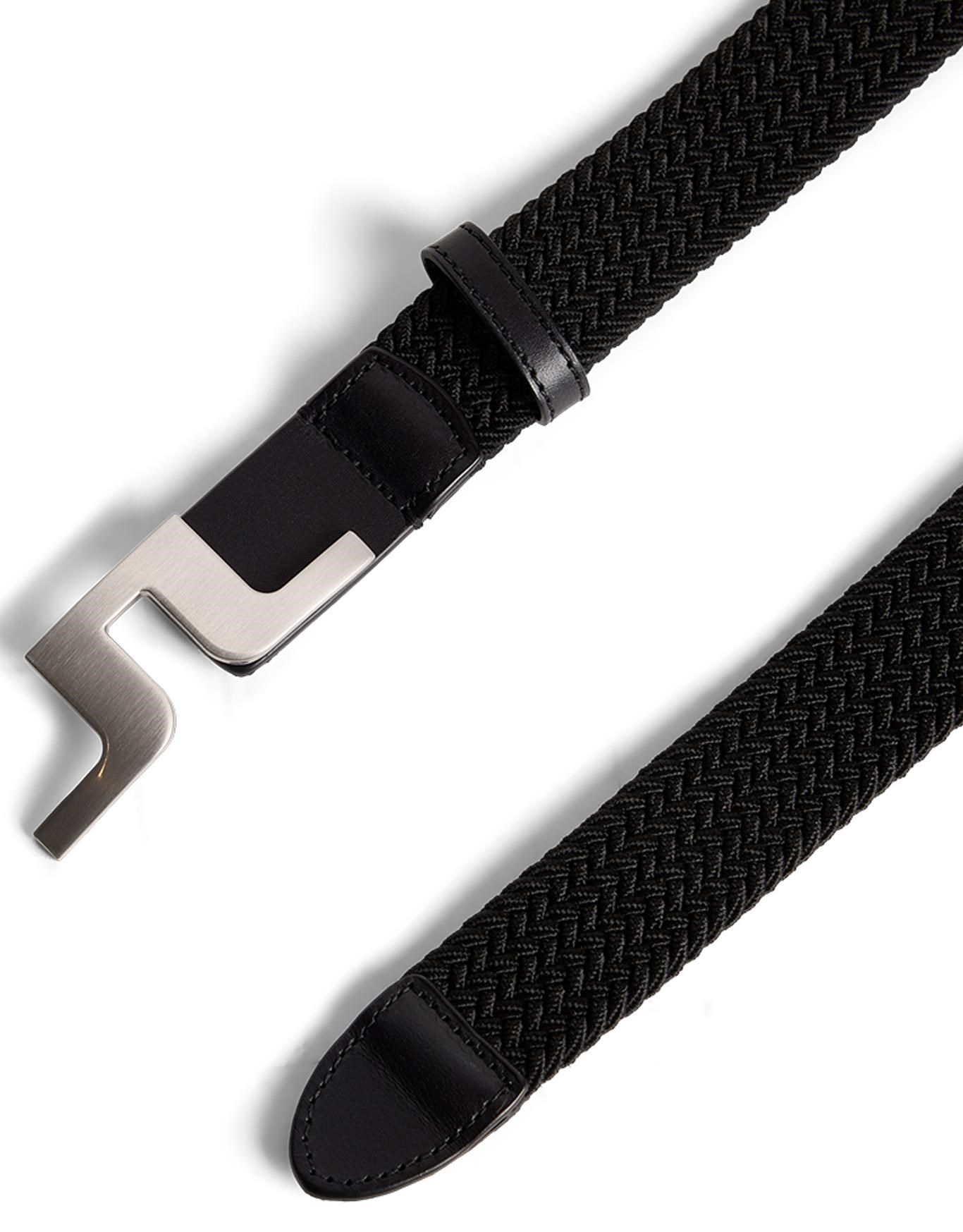 J.Lindeberg Berry Elastic pánský opasek, černý