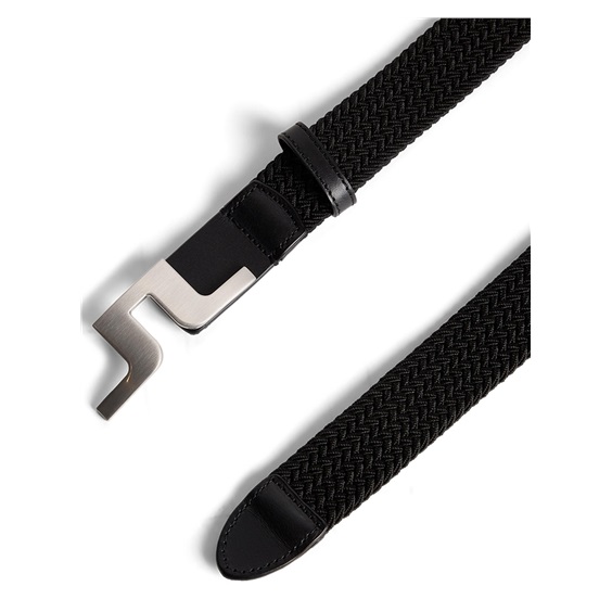 J.Lindeberg Berry Elastic pánský opasek, černý