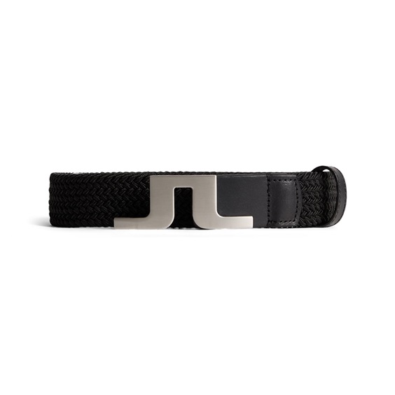 J.Lindeberg Berry Elastic pánský opasek, černý