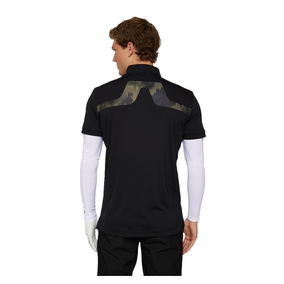 J.Lindeberg KV Print pánské polo, černé