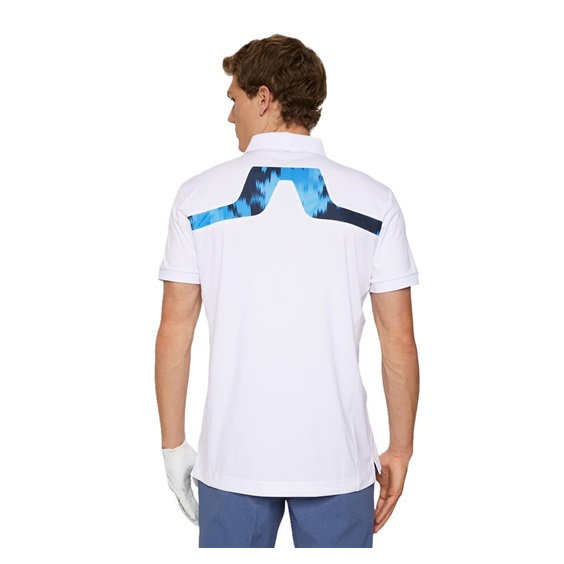 J.Lindeberg KV Print pánské polo, bílé