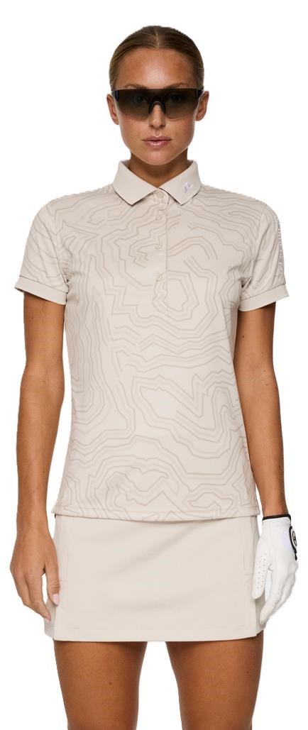 J.Lindeberg Tour Tech Print dámské polo, moonbeam