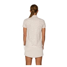 J.Lindeberg Tour Tech Print dámské polo, moonbeam