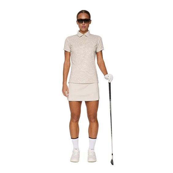 J.Lindeberg Tour Tech Print dámské polo, moonbeam