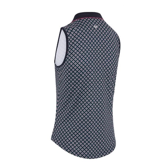 Callaway Mini Geo Floral Sleeveless dámské polo, tmavě modré
