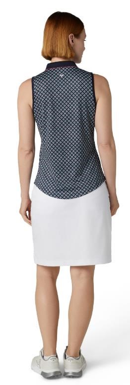 Callaway Mini Geo Floral Sleeveless dámské polo, tmavě modré