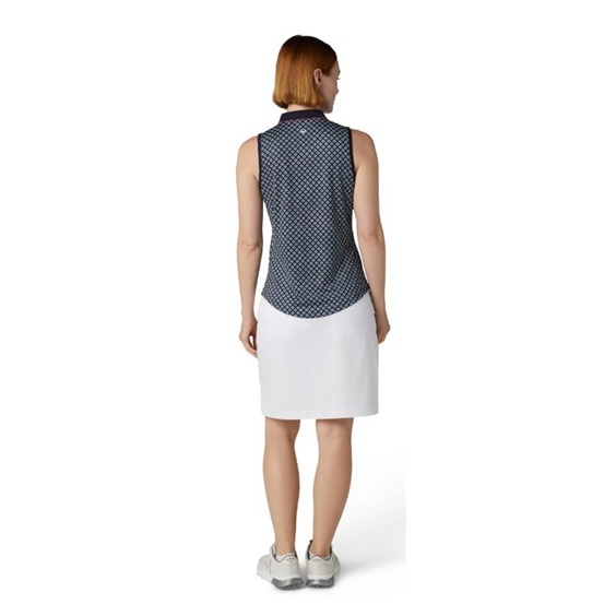 Callaway Mini Geo Floral Sleeveless dámské polo, tmavě modré