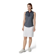 Callaway Mini Geo Floral Sleeveless dámské polo, tmavě modré