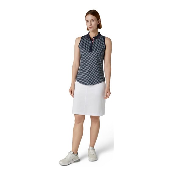 Callaway Mini Geo Floral Sleeveless dámské polo, tmavě modré
