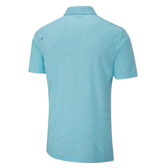 PING Geo Camo pánské polo, crystal blue