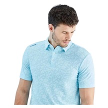 PING Geo Camo pánské polo, crystal blue