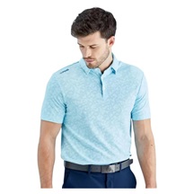 PING Geo Camo pánské polo, crystal blue