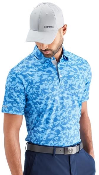 PING Julian pánské polo, tidal blue multi